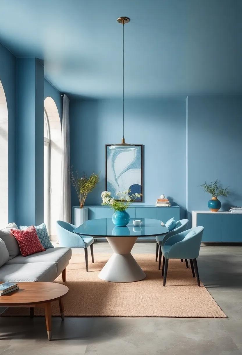 Minimalist ‌Aesthetic: Opt for soft blue ‍tones in a minimalist ⁤setting, with sleek ⁢lines and⁣ simple⁤ décor to enhance ‌open space ‌and tranquility