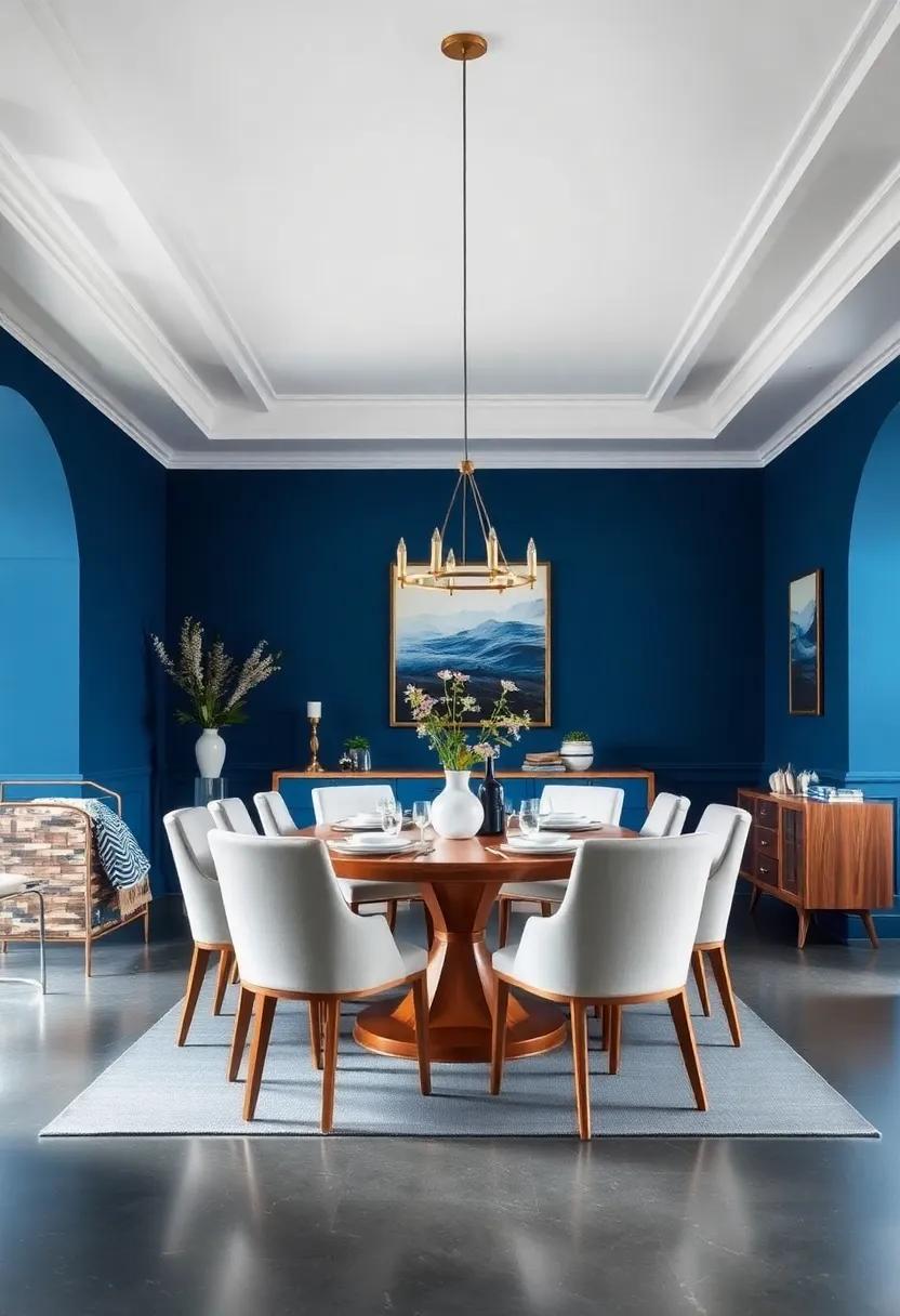 Oceanic Elegance: ‌Embrace the tranquil​ vibes of a deep⁣ navy blue scheme combined with crisp​ white ‌accents for‍ a ⁤breezy coastal feel