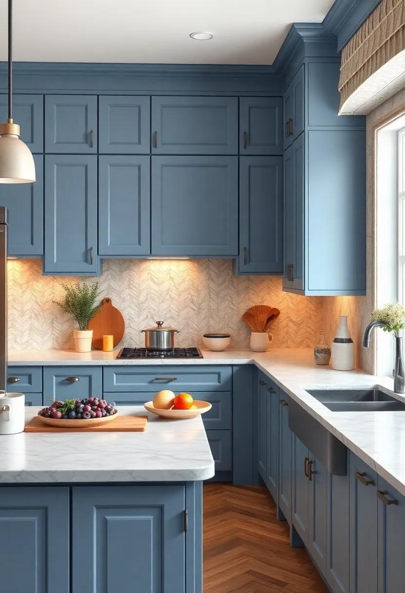 Soft Denim: Combining the best of subtle blue and white, Soft Denim brings lightness and warmth, ideal for a fresh, airy kitchen