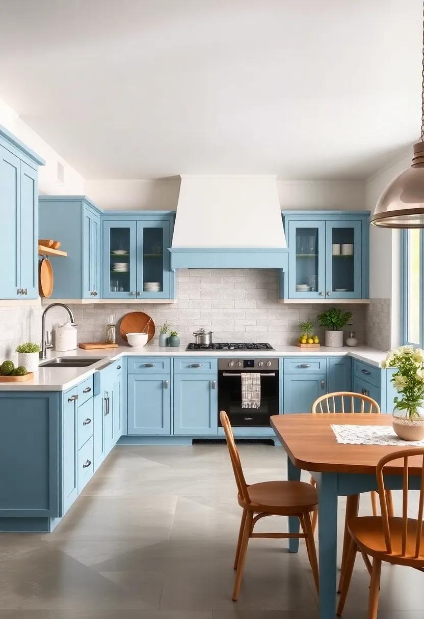 Robin's Egg Blue: This charming pastel hue offers a vintage charm, reminiscent of quaint cottages, making your kitchen‌ feel both inviting and nostalgic