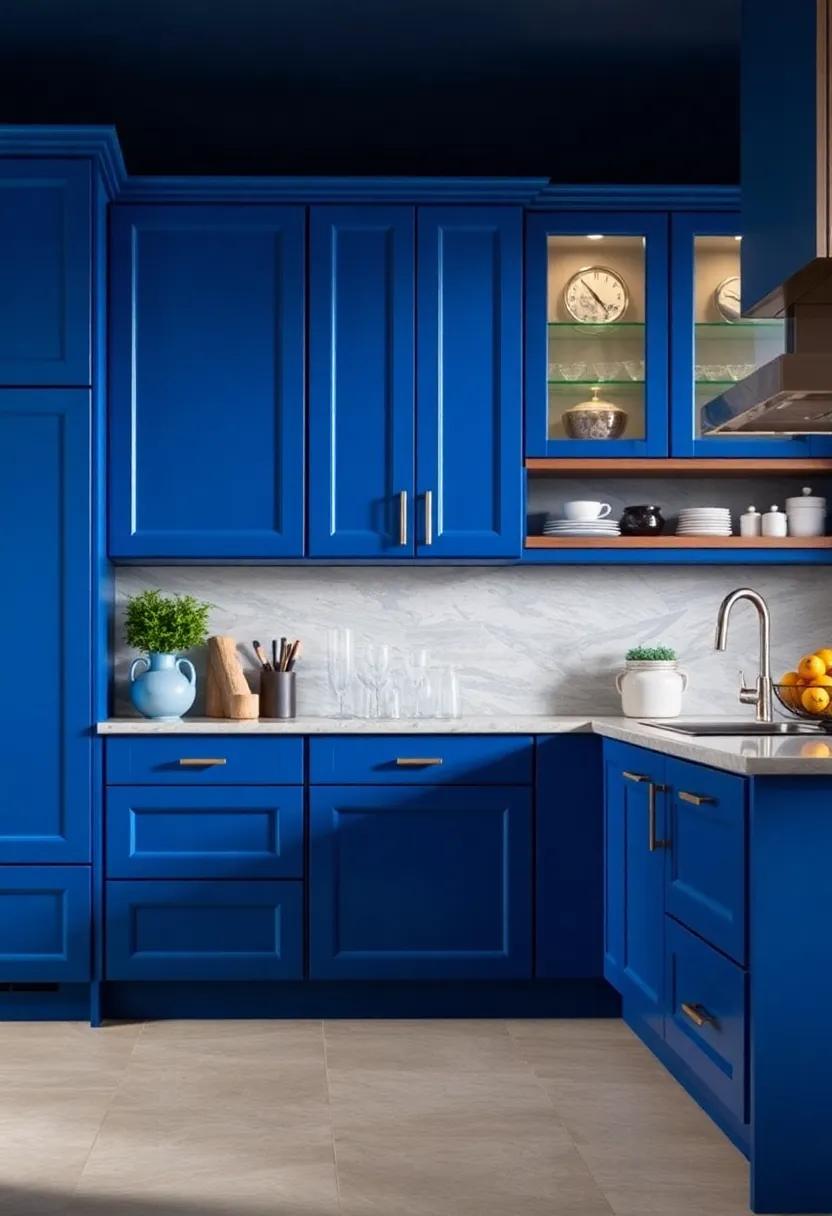 Jewel Tone⁢ Blue: Make a statement with a bold jewel tone that ⁣exudes luxury, perfect for creating a high-end, glamorous look in your kitchen