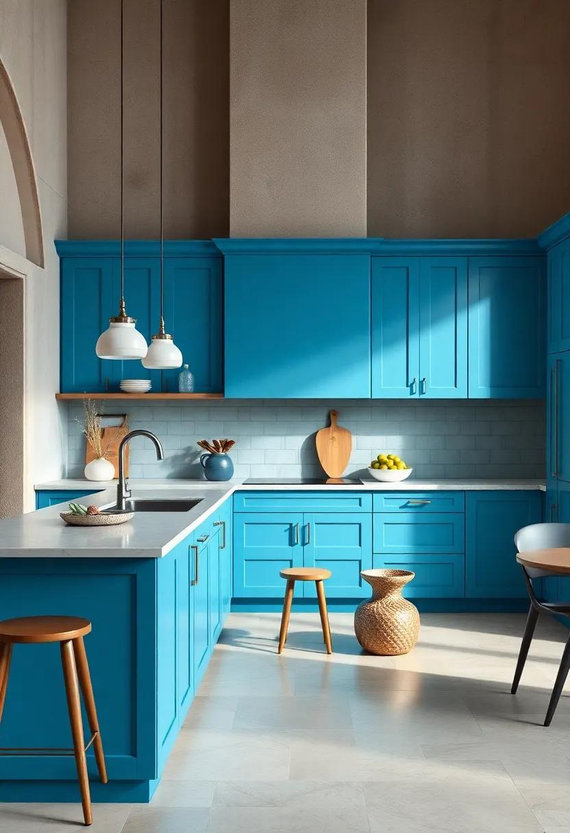 Azure: Radiate positivity with ‌Azure, a bright and cheerful color that instantly uplifts the space and​ adds an element of joy
