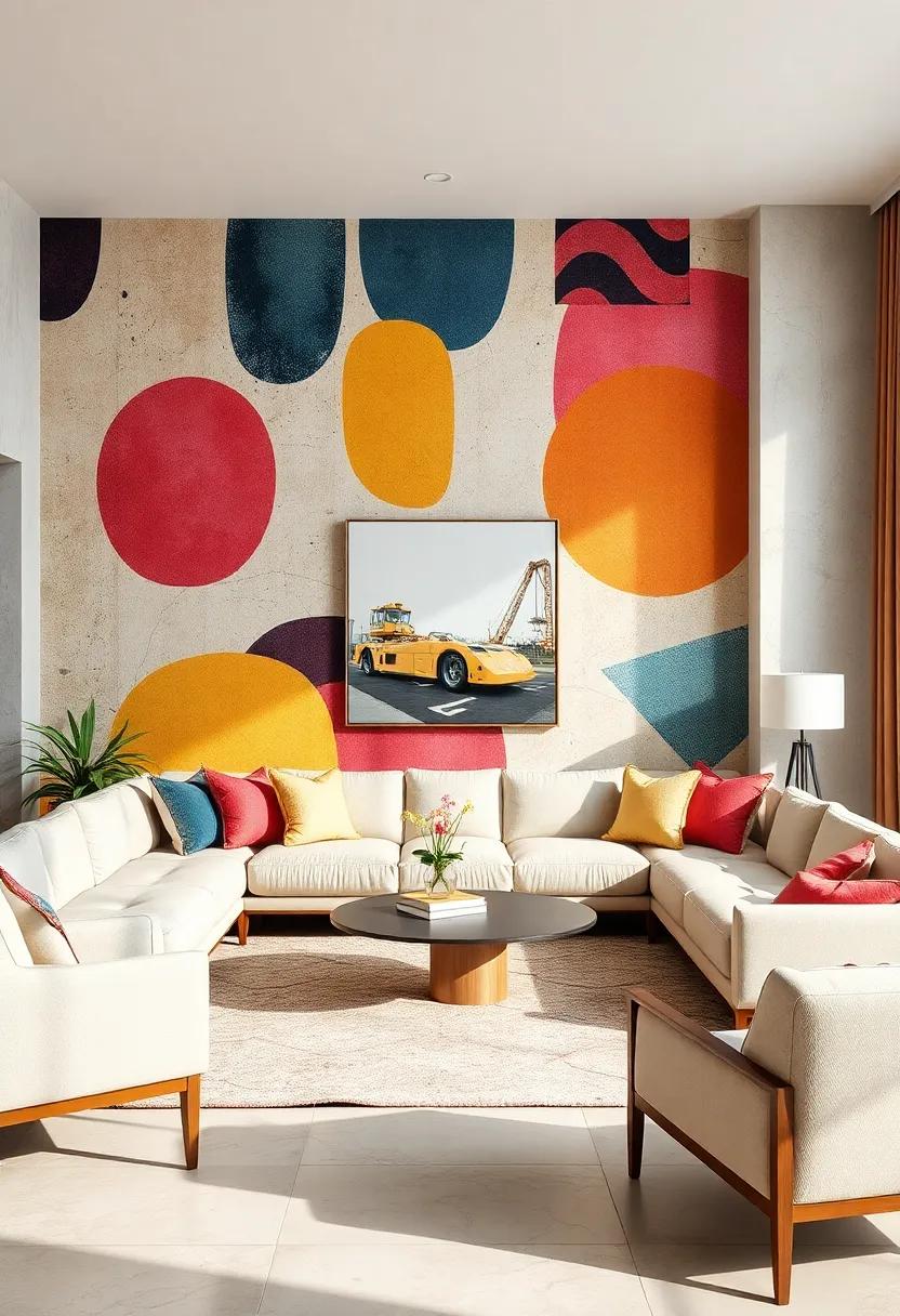 Geometric ‌Harmony: Bold shapes and vibrant colors come together in⁤ a captivating‌ dance, making a statement that​ energizes any space while maintaining ⁣an air of sophistication