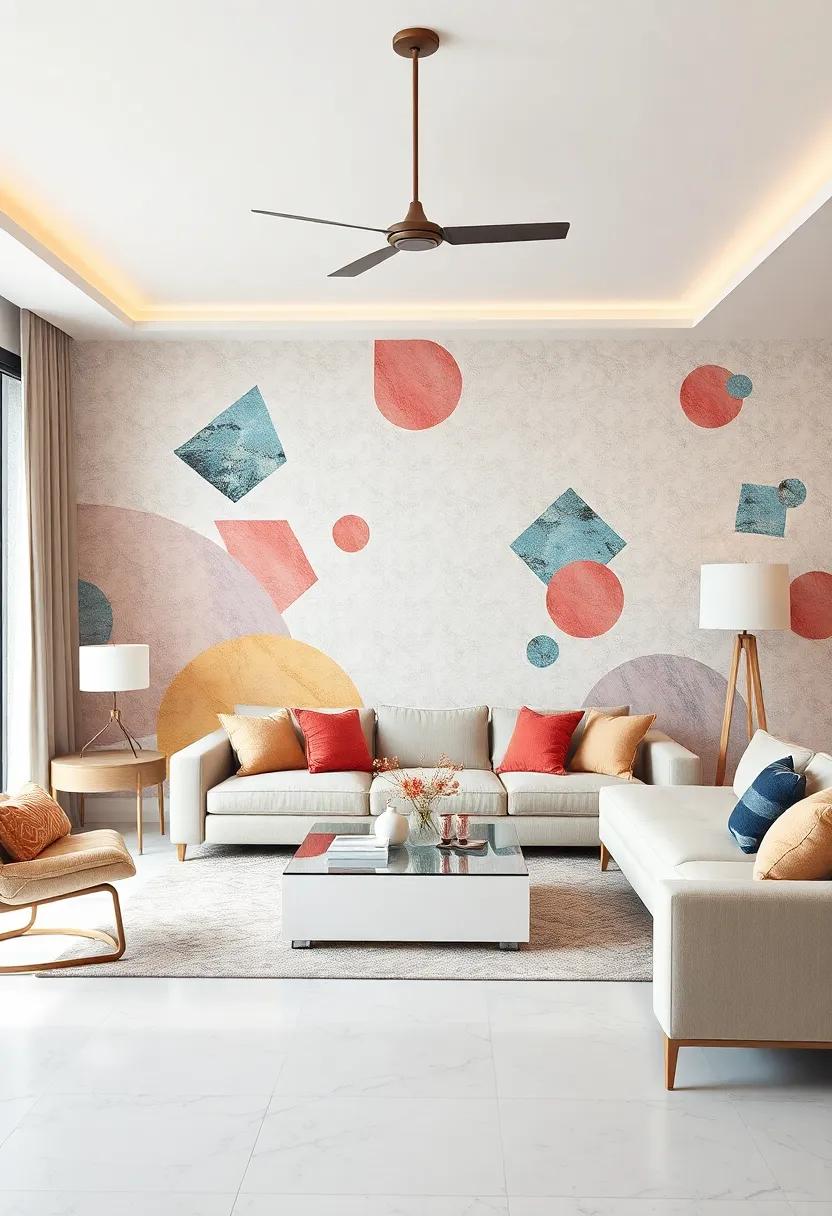 Floating‍ Shapes: ⁤soft, floating geometric forms in pastel shades create a ‌dreamy atmosphere that encourages ⁣relaxation and ‌fun interaction, ⁣perfect for social gatherings
