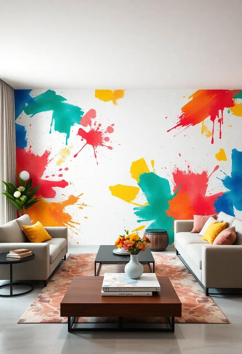 Vibrant⁣ Splash: Energetic brushstrokes in‍ a riot of colors create a​ lively​ and engaging ⁤visual ⁣experience, ensuring that your living room ‍is always full of life and laughter