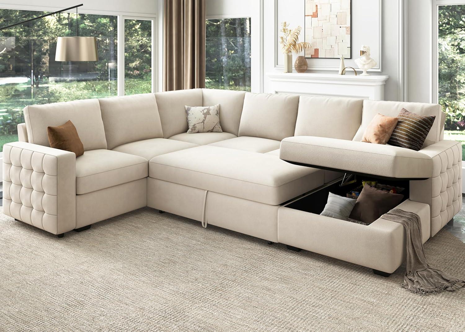HONBAY Sectional Couch with Pull-Out Bed, how you use it HONBAY Sectional Couch with Pull-Out Bed, how you use it