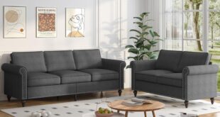 Zafly 2 Pieces Living Room Sofa Set Suits Your Apartment