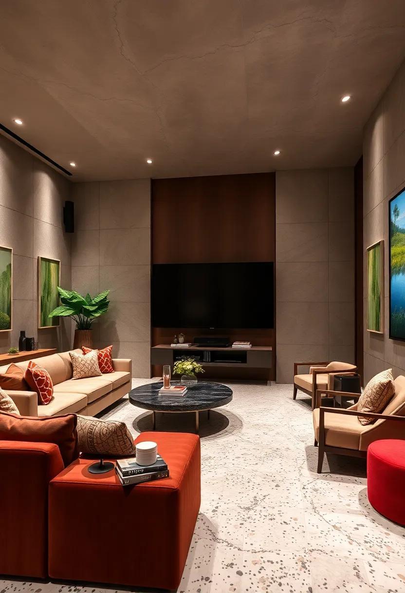 Elevate Your Viewing Experience: Exploring Luxury Home Theaters with Terrazzo Flooring