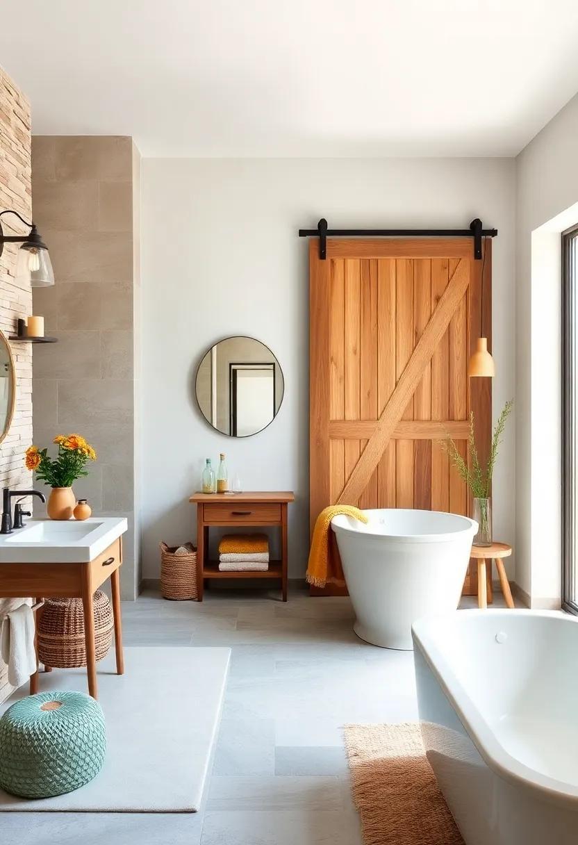 25 Inspiring Farmhouse Bathroom Ideas Featuring Elegant Barn Doors