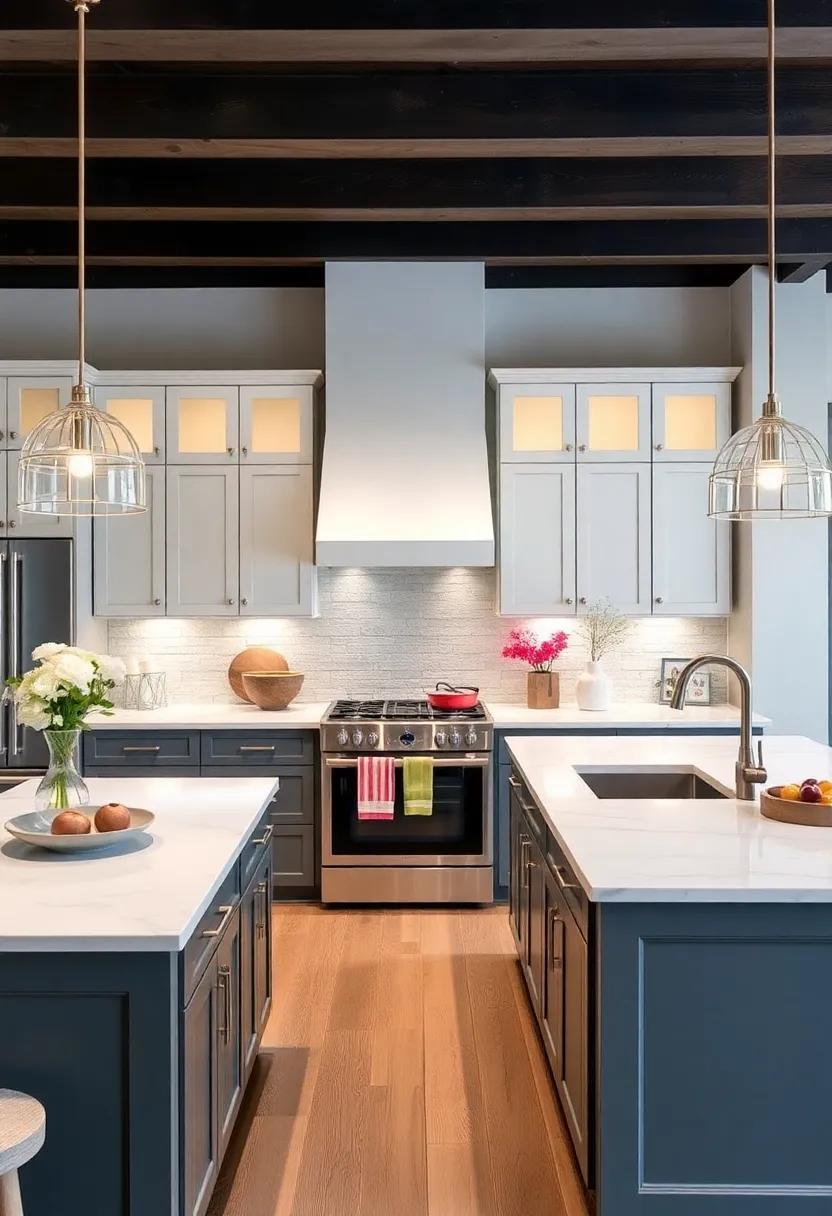 25 Inspiring Ideas for Gray Kitchen Cabinets Paired with White Quartz Countertops