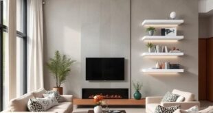 104487 27 Stunning Ideas For Decorating Your Living Room With White Floating Shelves.jpg