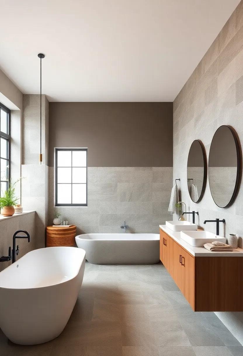 25 Stunning Two-Tone Bathroom Color Combos with Natural Stone Accents 25 Stunning Two-Tone Bathroom Color Combos with Natural Stone Accents