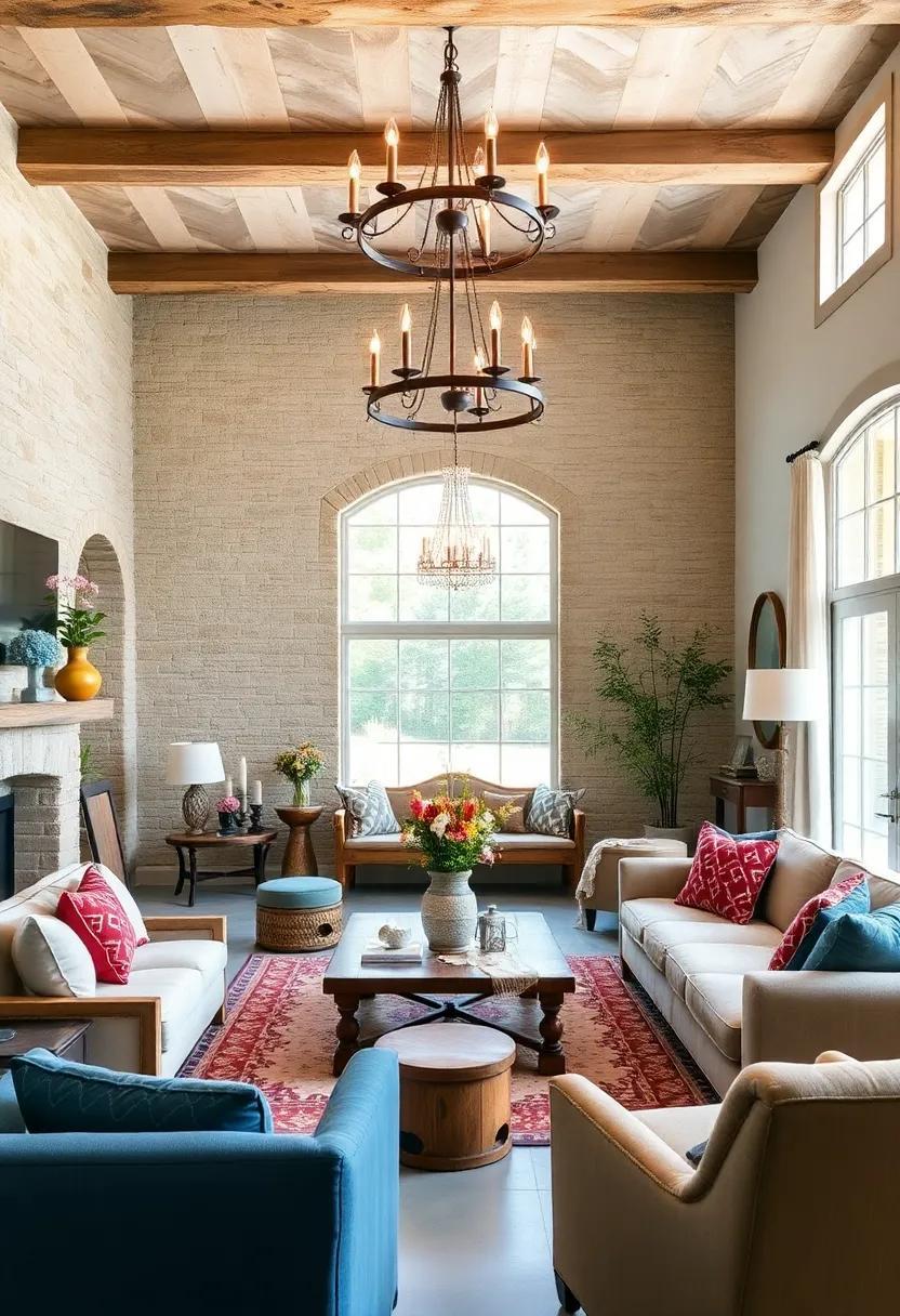 24 Charming Country Living Rooms Featuring Rustic Chandeliers to Inspire Your Home Decor