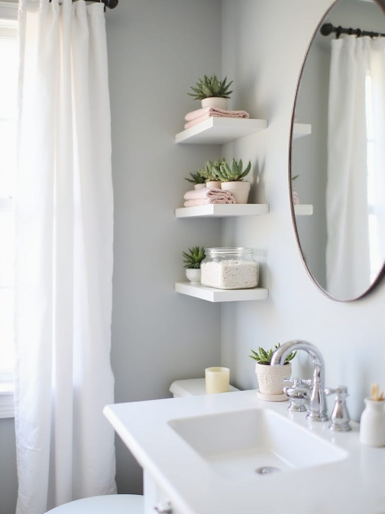 stylish functional bathroom storage