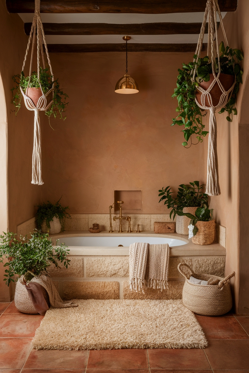 earthy tones create tranquility