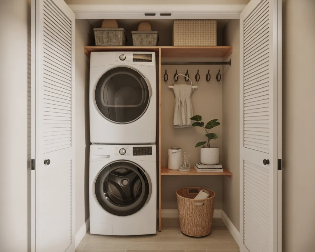 After organized laundry closet