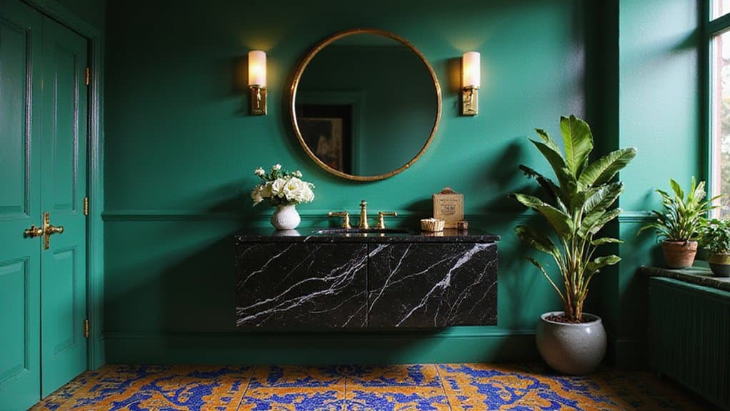 bold colors transform bathrooms