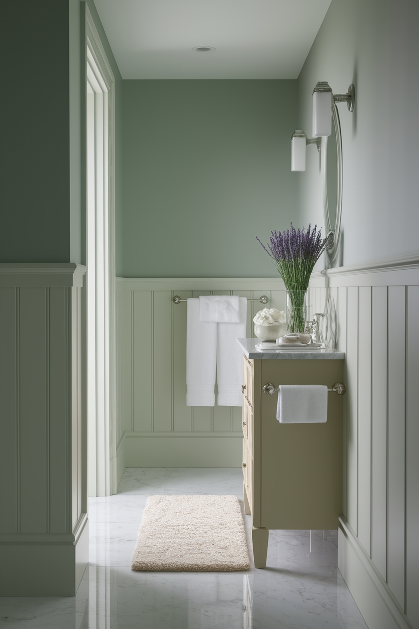 calming color palette selection