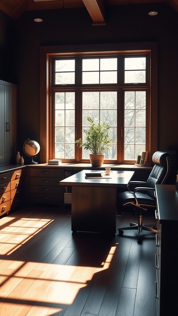 Dark wooden furniture