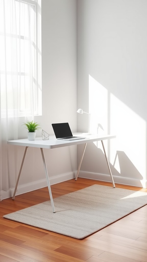 Minimalist desk setup