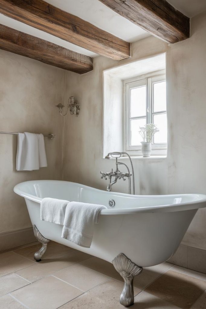 Luxurious clawfoot bathtubs provide a classic and elegant bathing experience.
