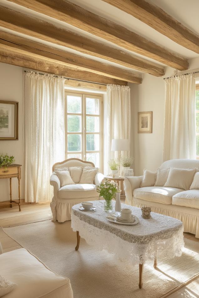 Delicate lace doilies add a delicate touch and beautifully complement decorative items.