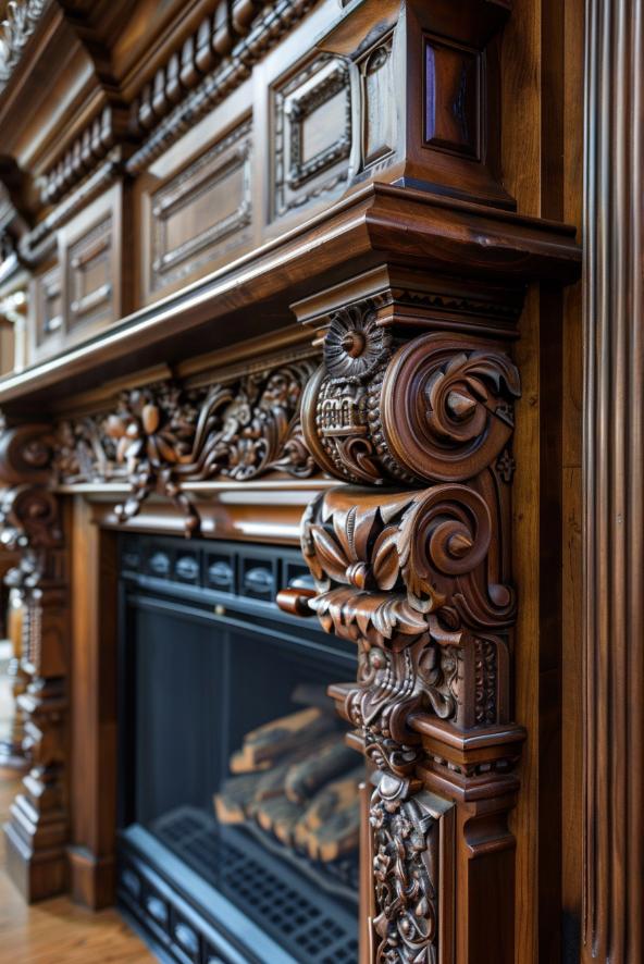 This wooden coat turns into a decorated masterpiece and radiates opulence with its detailed woodwork and bursts from carved subtleties and rich history.