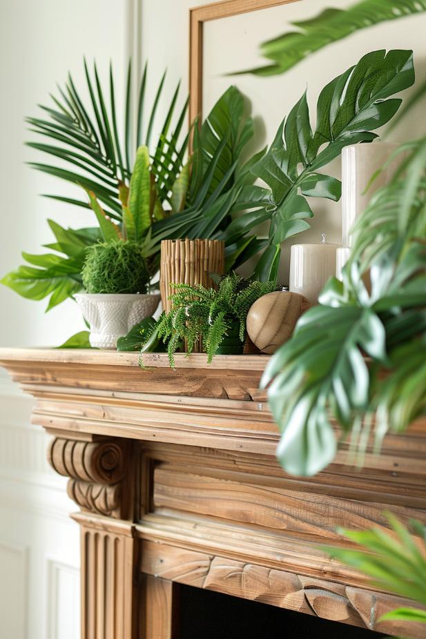 This wooden coat transports them into paradise and includes exotic forests and lively greens and invites a tropical mood of lush landscapes.