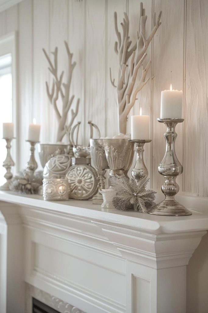 The cool, quiet tones of this wooden coat are reminiscent of the crispness of a glacier and lead to a feeling of calm and elegance within the room.