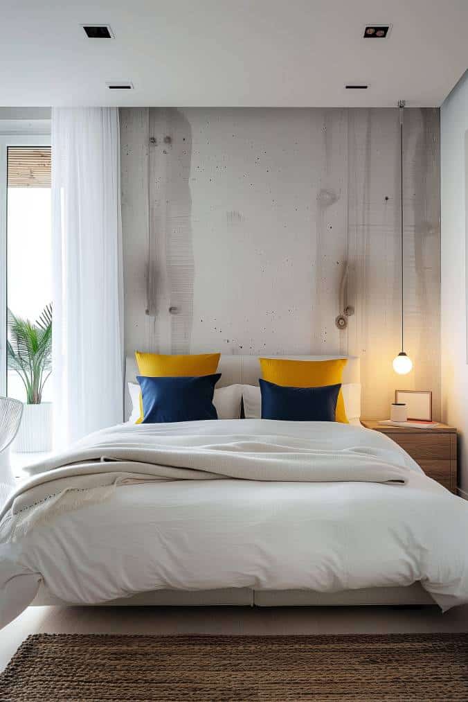 Neutral tones dominate the space, which accentuates through strategic colors through selected accentions and compensate for the minimalist approach with a lively turn.