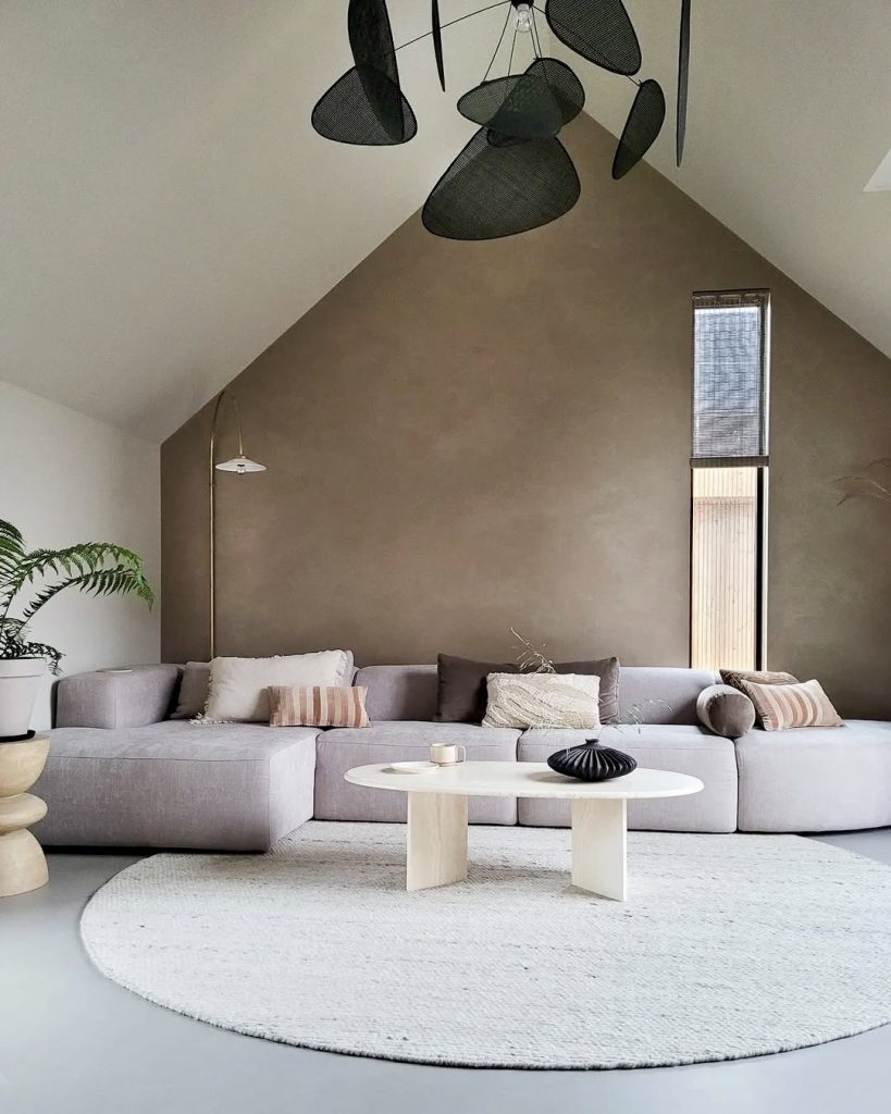 Soft Brown and White Living Room