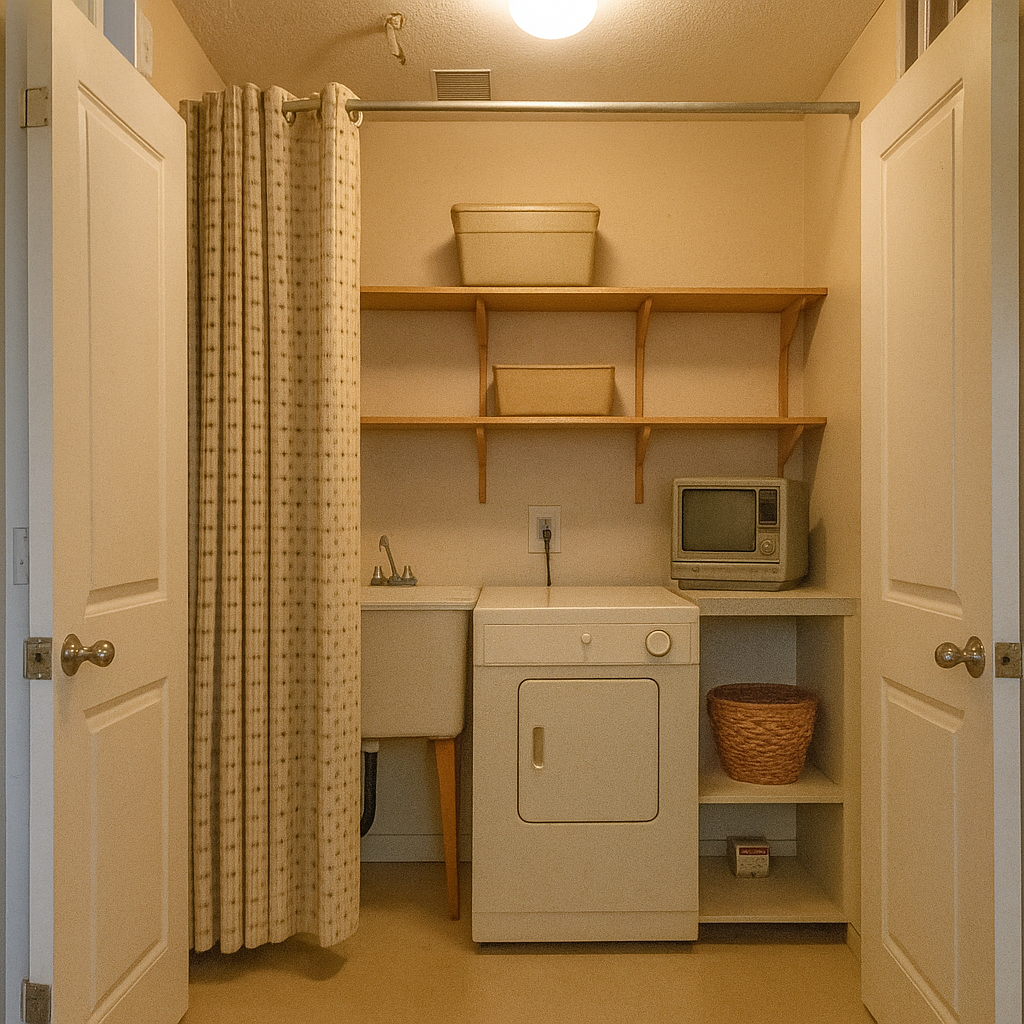 Before rental laundry closet