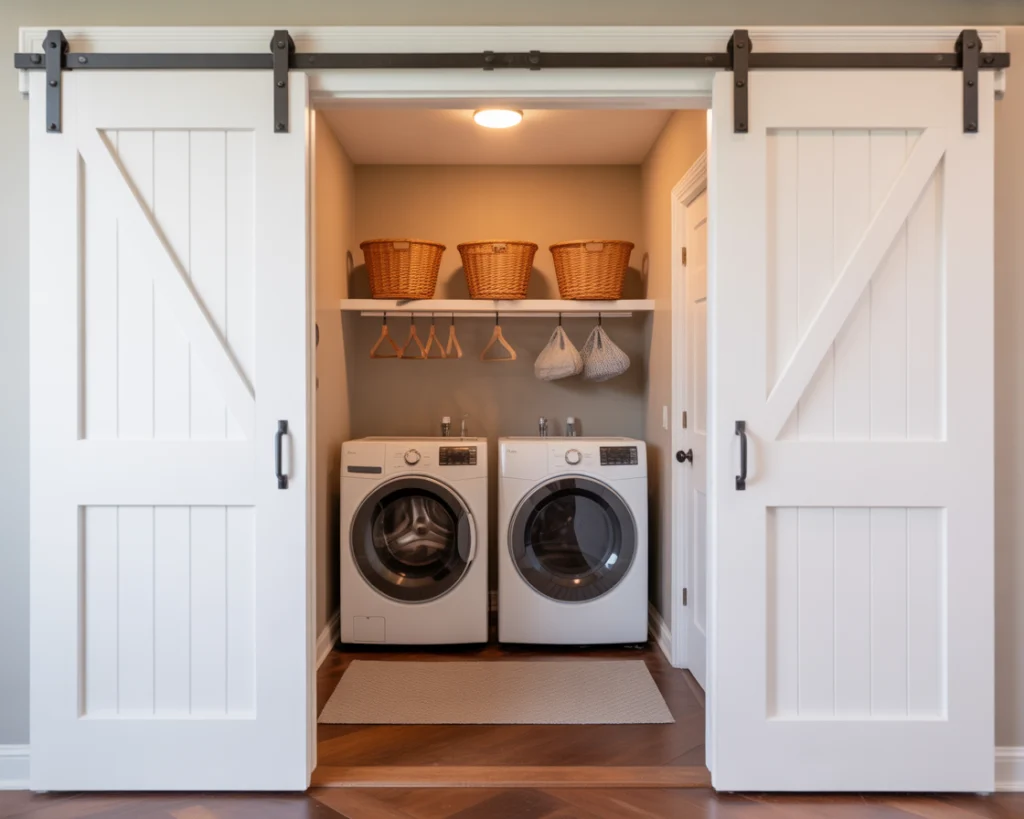 After barn door laundry