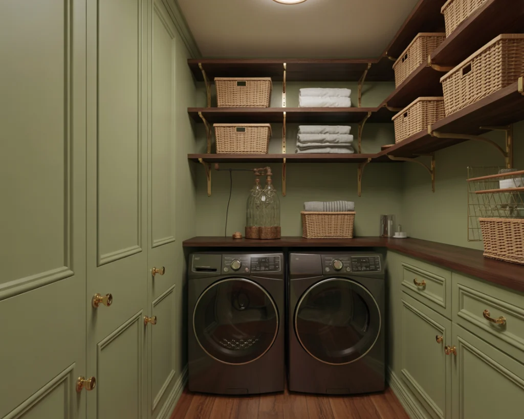 After moody green laundry