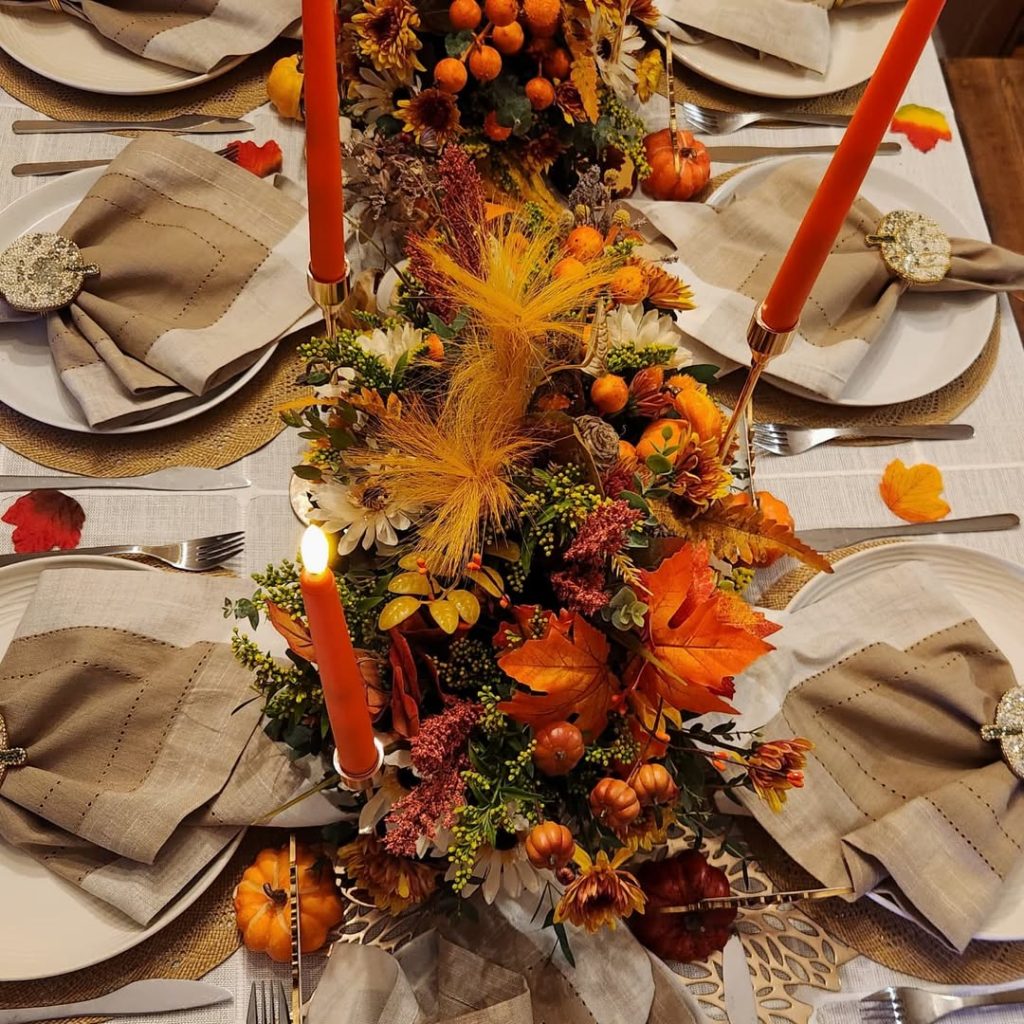 Harvest Centerpiece with Candles