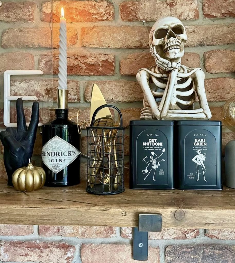 Brick Wall Halloween Decor