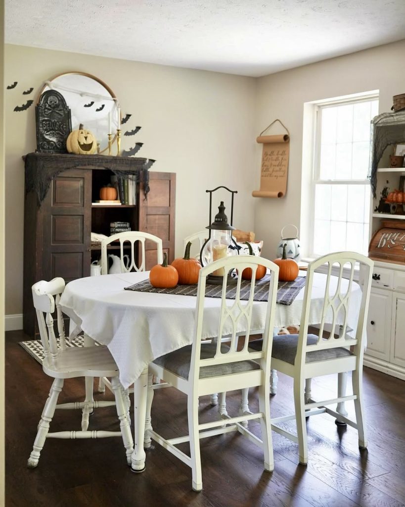 Warm Halloween Dining Room