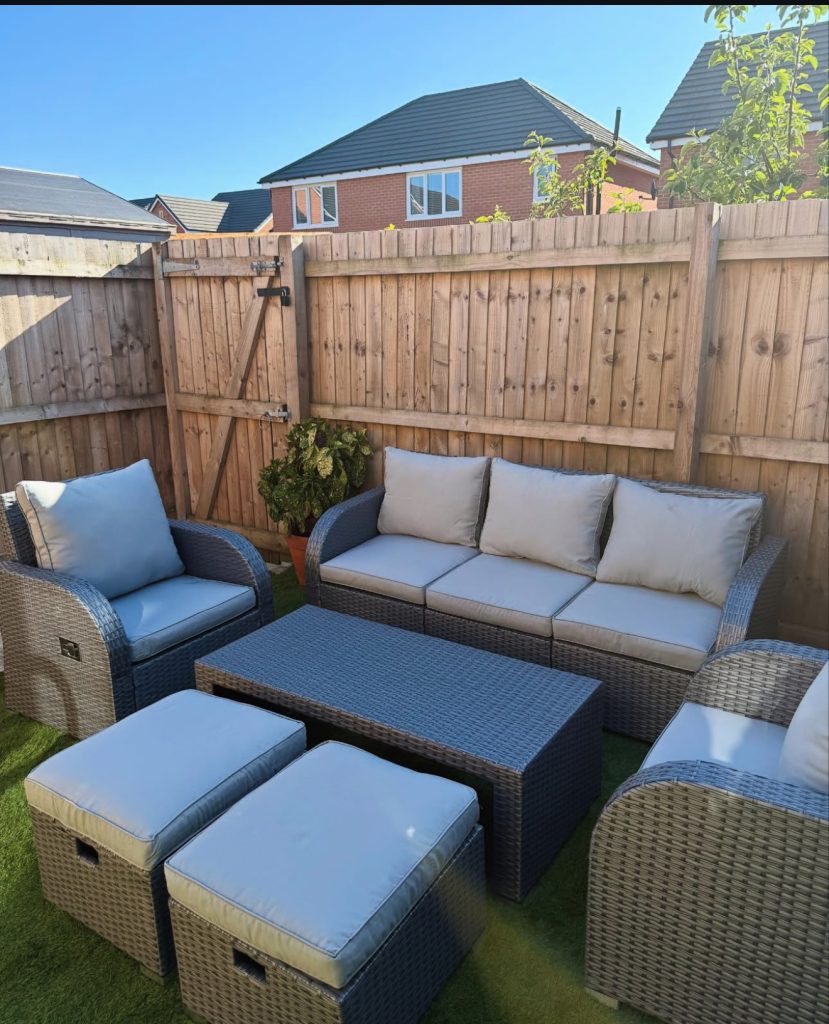 Traditional panel fence with gate