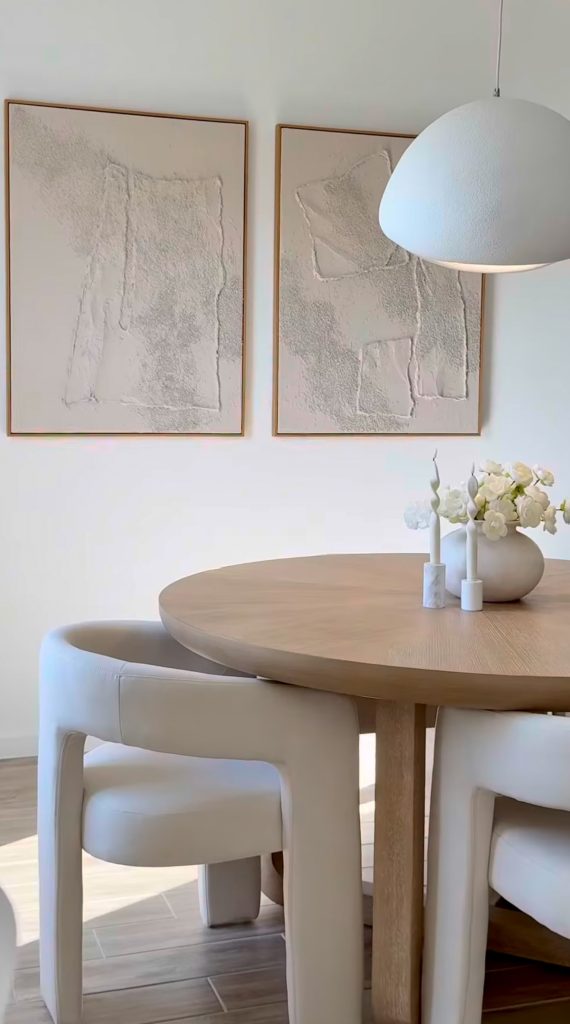 Textured minimalist wall art