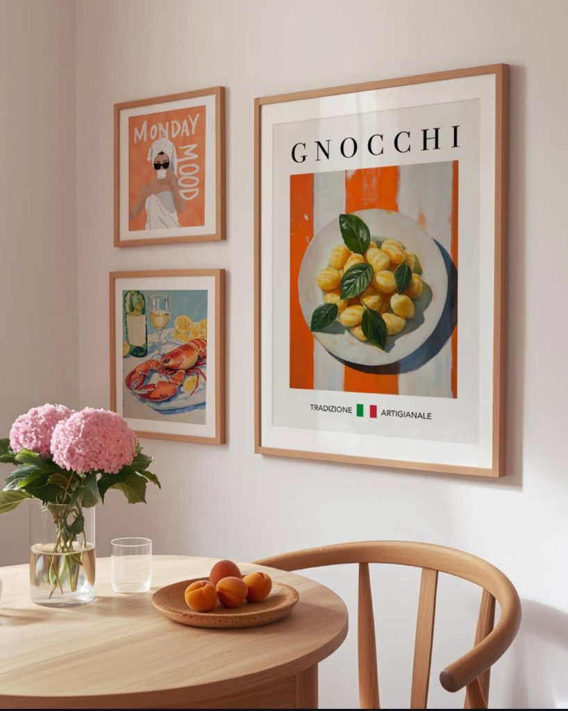 Food-inspired pop art posters