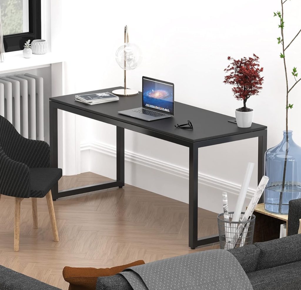 Sleek Black Minimalist Desk