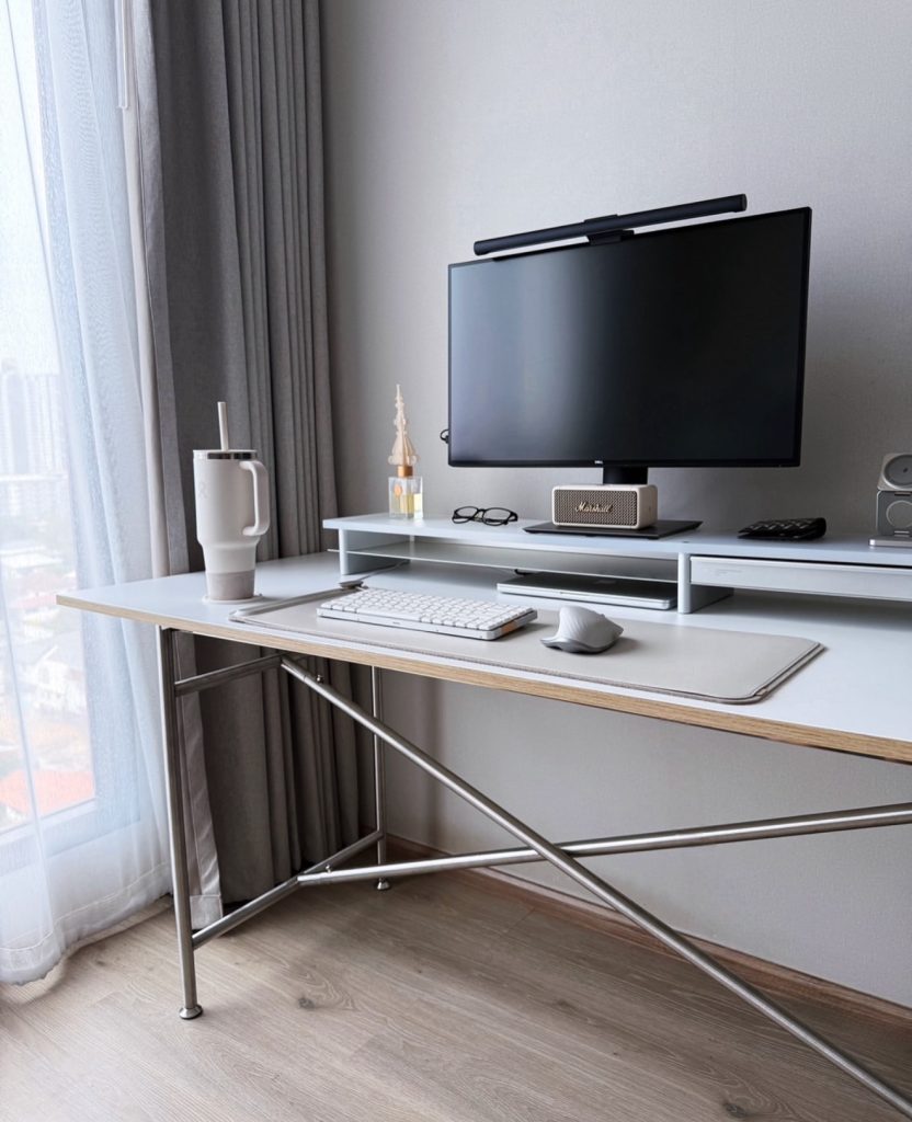 Scandinavian-Inspired Metal Frame Desk