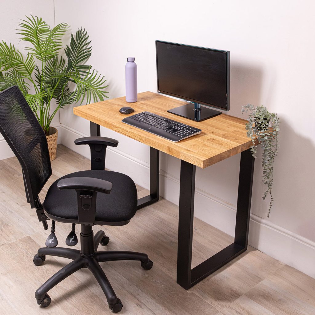 Natural Wood Minimalist Desk