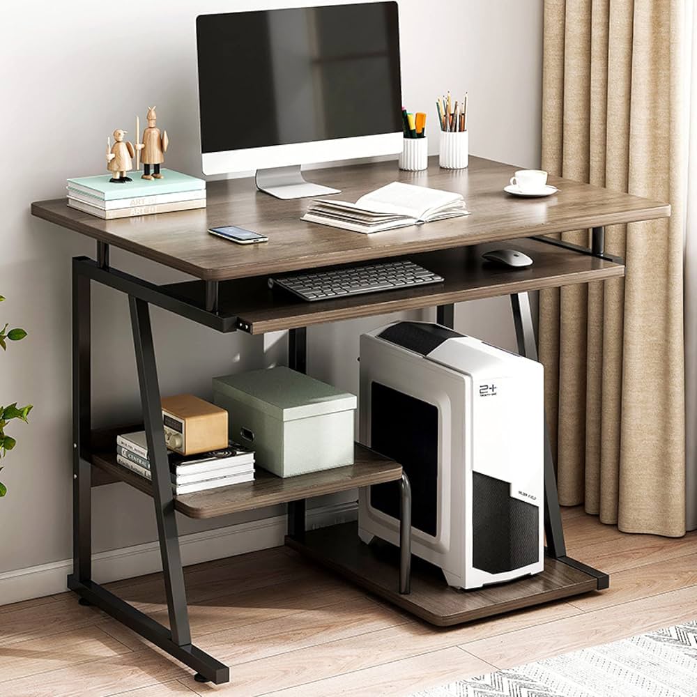 Dual-Tier Compact Desk