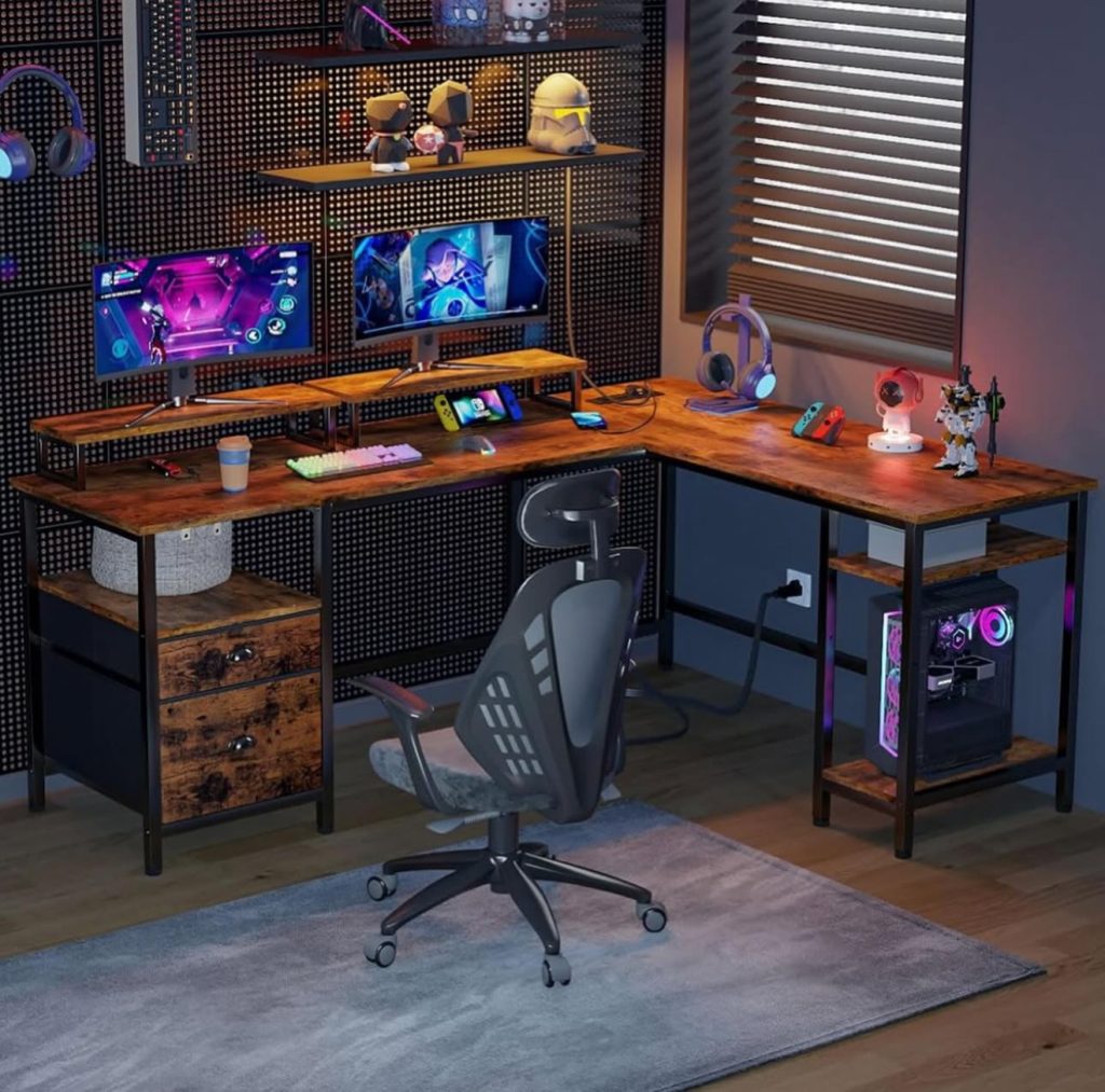 Gamer’s L-Shaped Command Station