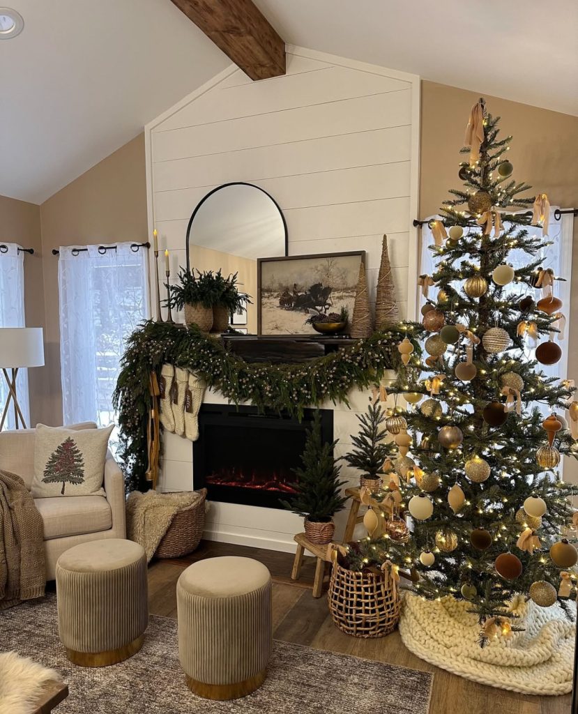 Rustic farmhouse Christmas décor