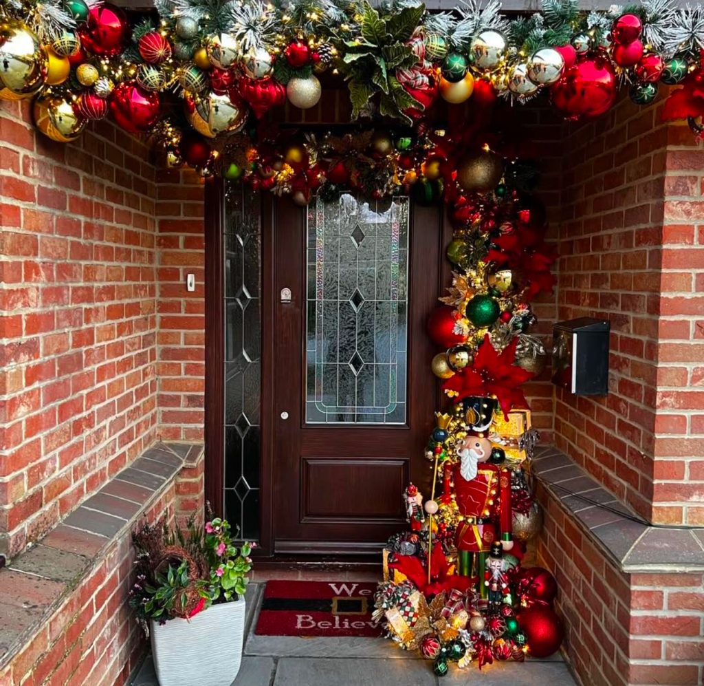 Maximalist Christmas entry with nutcracker