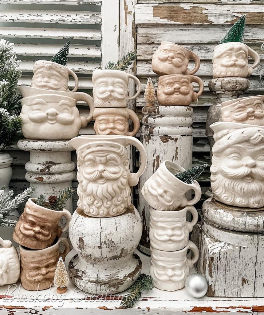 Neutral Santa Mugs Display