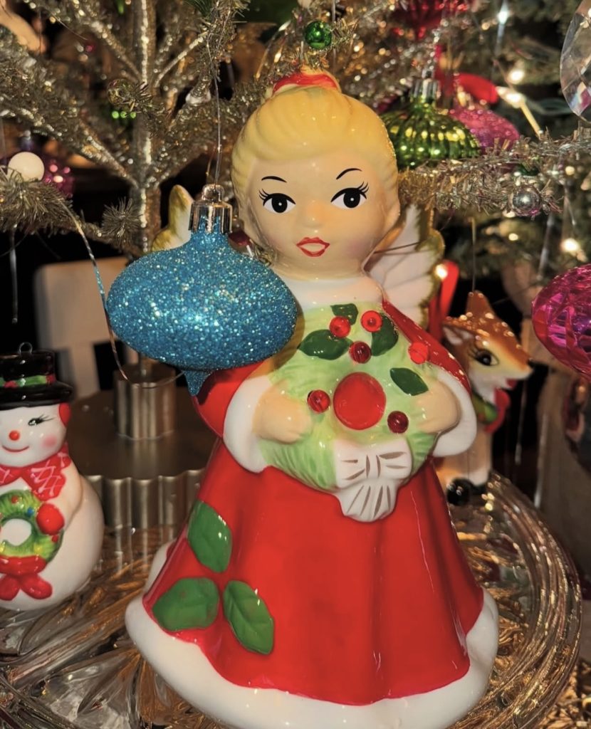 Retro Angel Figurine with Ornaments