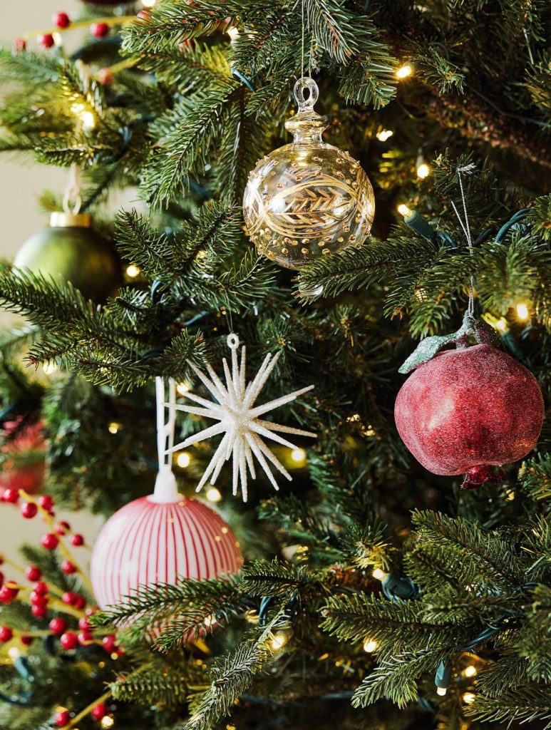 Eclectic Christmas tree ornaments